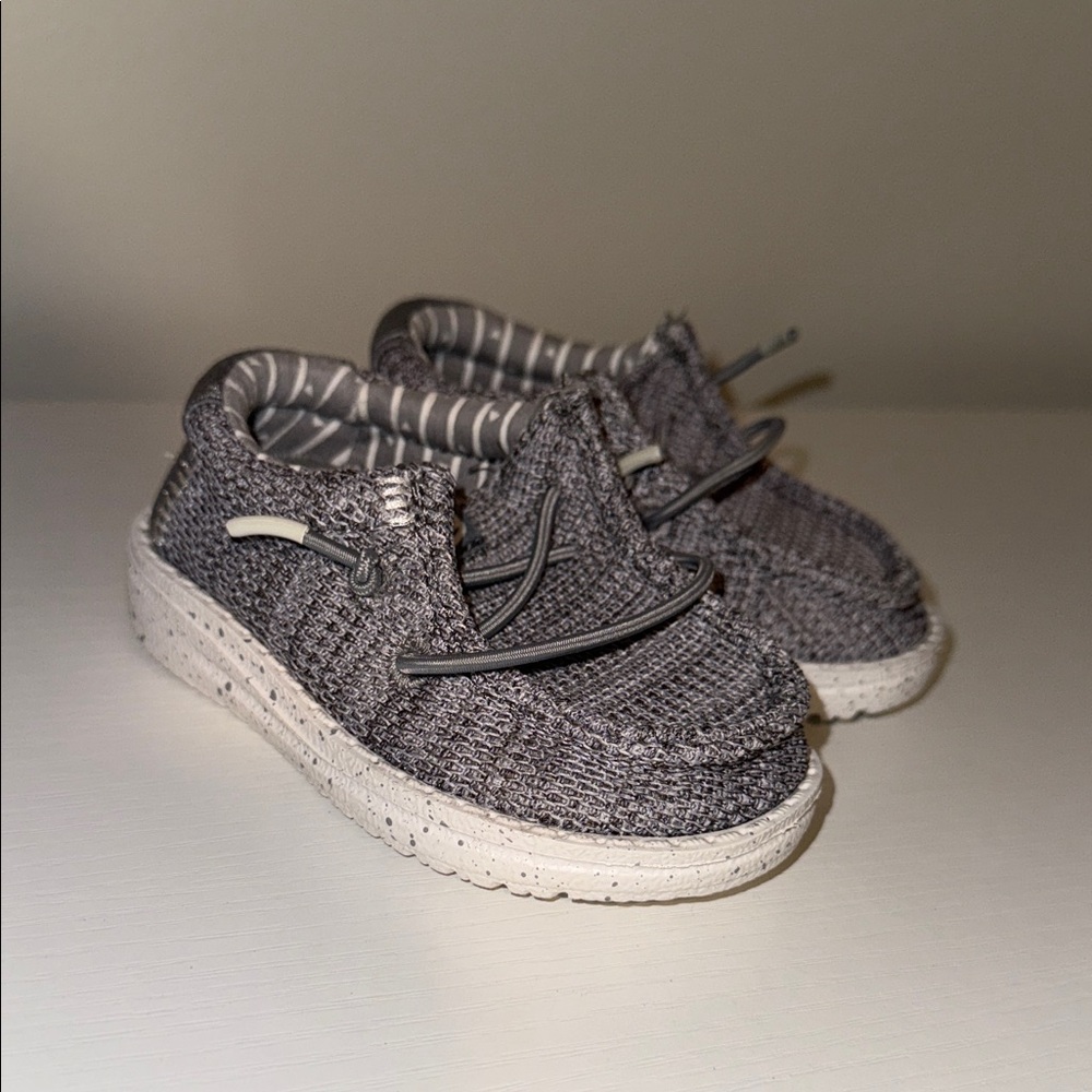 Hey Dude Kids Gray Moccasins